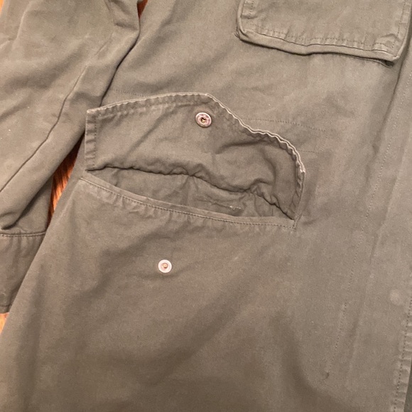 BB Dakota Tawny Stud Trim Olive Green Army Utility Cargo Jacket Military - Picture 6 of 16